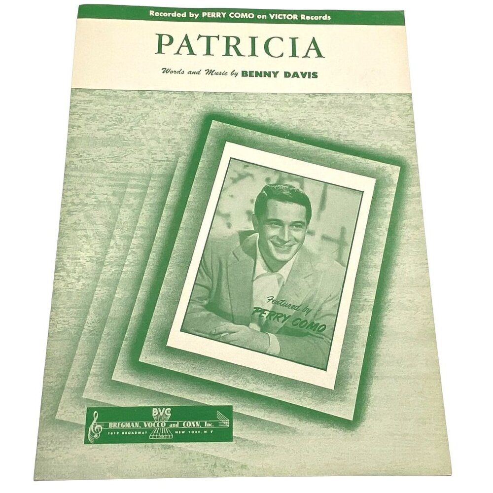 Patricia by Benny Davis Piano Sheet Music 1950